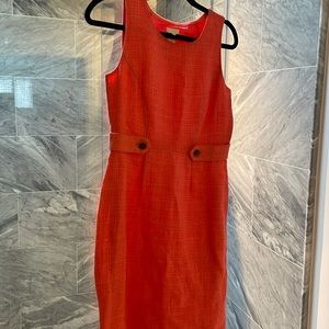 Coral tweed dress 0